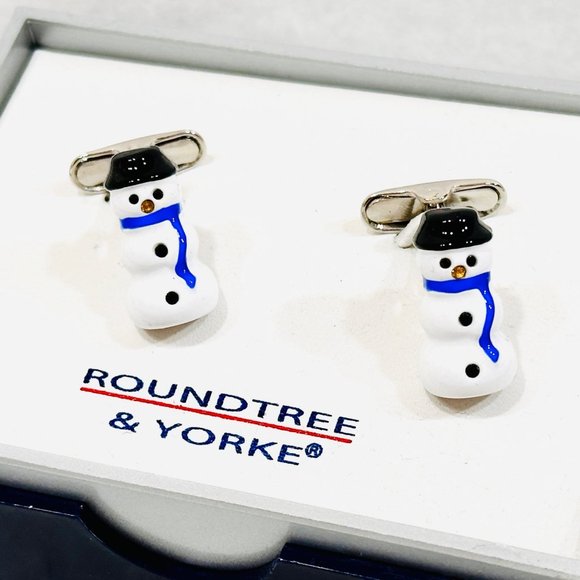Roundtree & Yorke Snowmen Cufflinks - NIB - Picture 2 of 9